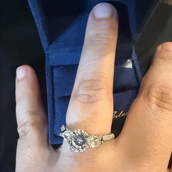 Giorgio di Vicenza 925 Sterling Silver Ring 💍 Size 9 Sparkling Engagement - Picture 4 of 5